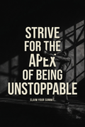 Strive For The Apex Of Being Unstoppable Gym Motivation Wall Poster | Premium 300 GSM Print